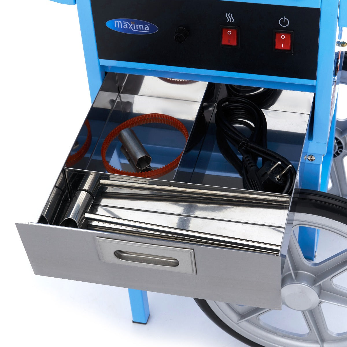 Suikerspinmachine – Ø 52 cm – Blauw – met Onderstel