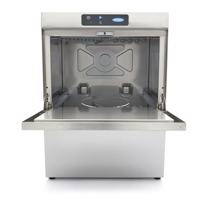 Horeca Vaatwasser - 50 x 50 cm - met Afvoer-, Glansspoel- en Zeeppomp - Digitaal Display - 400V