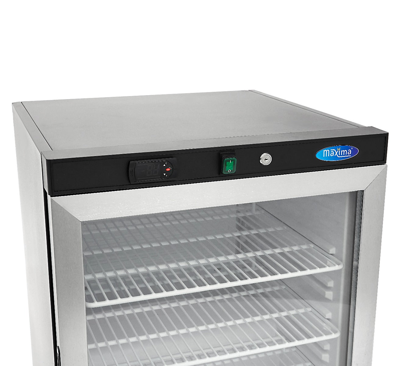 Koelkast - 200 L - Zwart - met Glazen Deur
