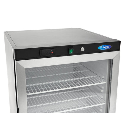 Koelkast - 200 L - Zwart - met Glazen Deur
