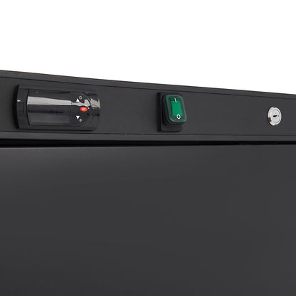 Vrieskast - 600 L - 6 Vaste Roosters - Zwart
