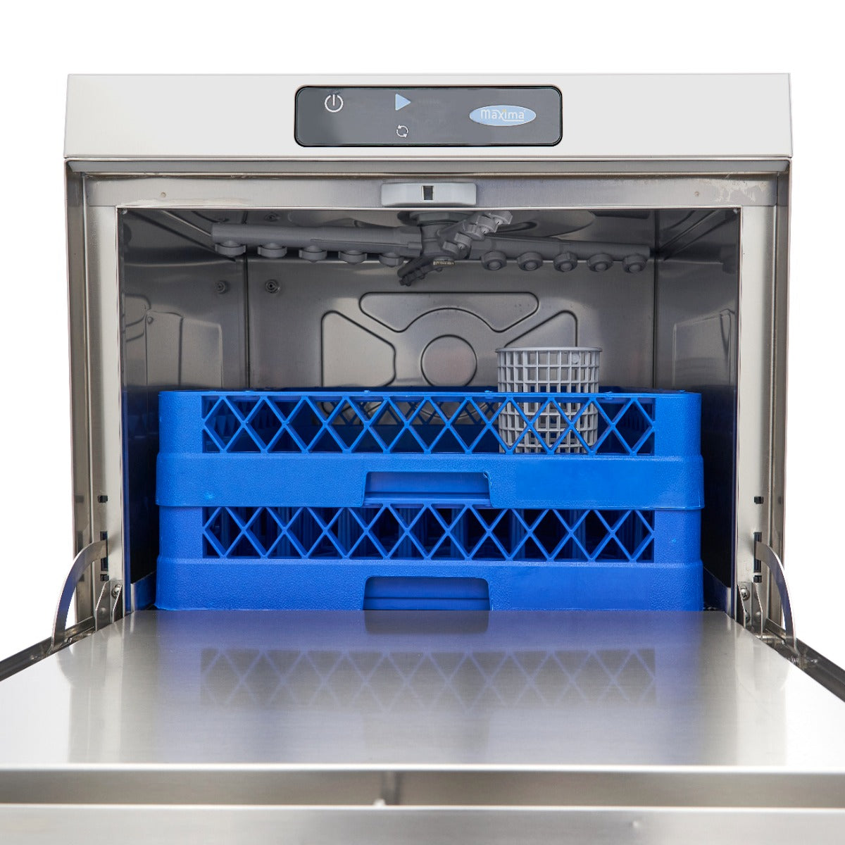 Horeca Vaatwasser - 50 x 50 cm - met Afvoer-, Glansspoel- en Zeeppomp - Digitaal Display - 400V