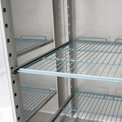 Koelkast - 1200 L - 6 Verstelbare Roosters (2/1 GN) - Rvs - met Glazen Deur
