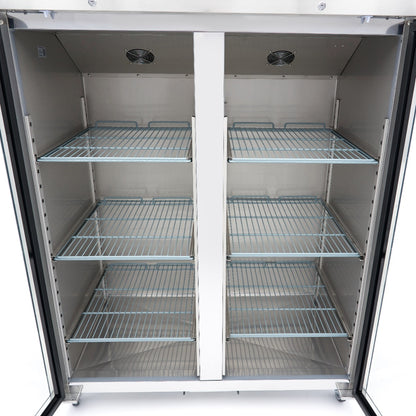 Koelkast - 1200 L - 6 Verstelbare Roosters (2/1 GN) - Rvs - met Glazen Deur