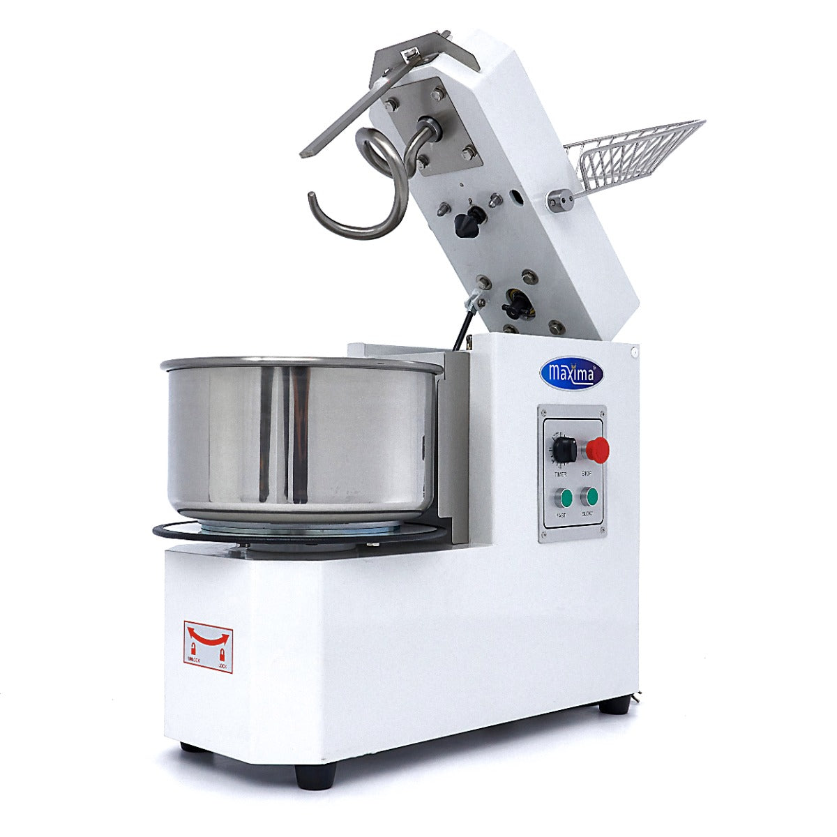 Spiraalkneder - 20 L - 12 Kg Deeg - 2 Snelheden - Uitneembare Kom