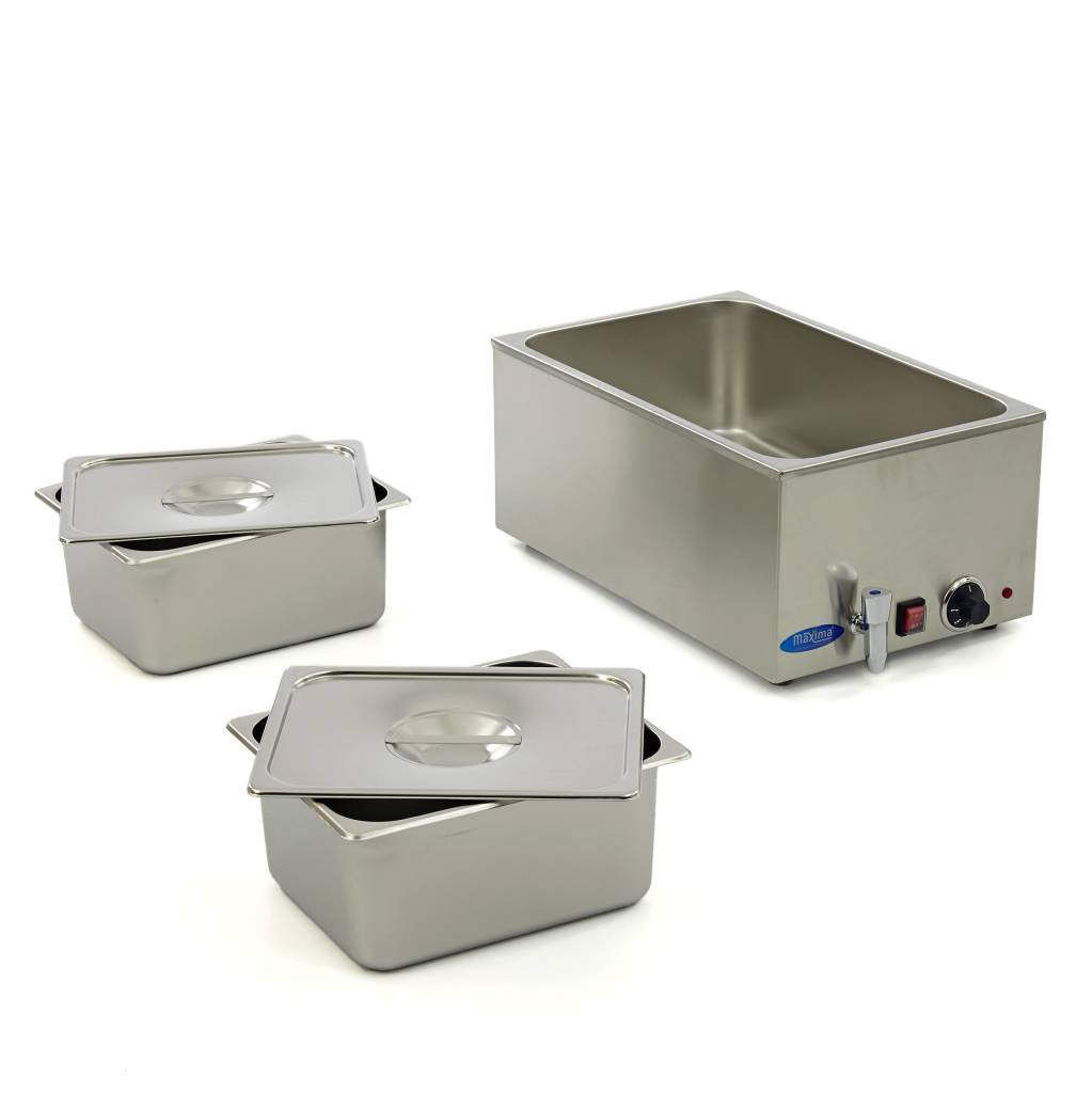Bain Marie - met Tapkraan - incl. 2x 1/2 GN-Set - Elektrisch