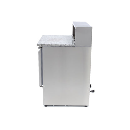 Pizzawerkbank - 90 cm - 2 Deuren - 5 x 1/6 GN - incl. RVS Afdekking
