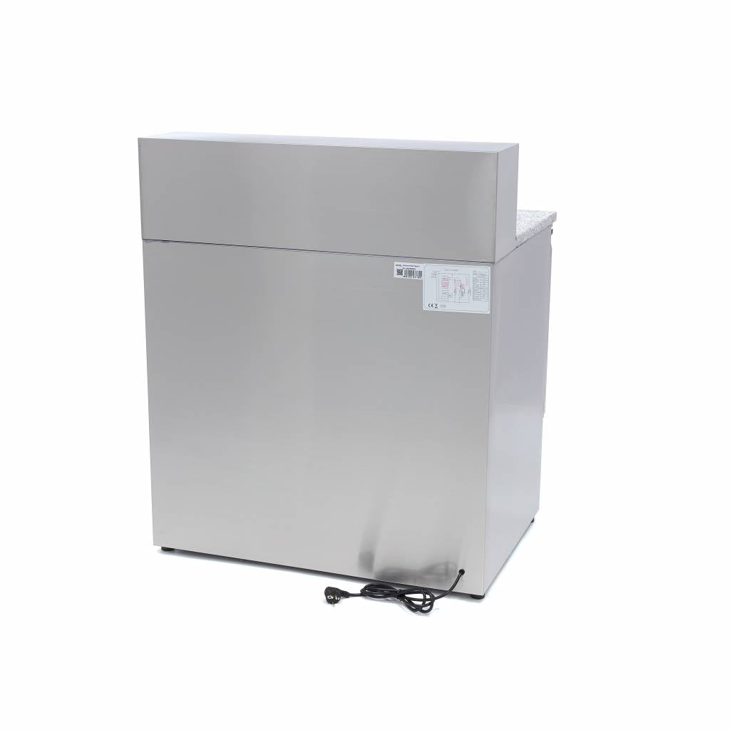 Pizzawerkbank - 90 cm - 2 Deuren - 5 x 1/6 GN - incl. RVS Afdekking