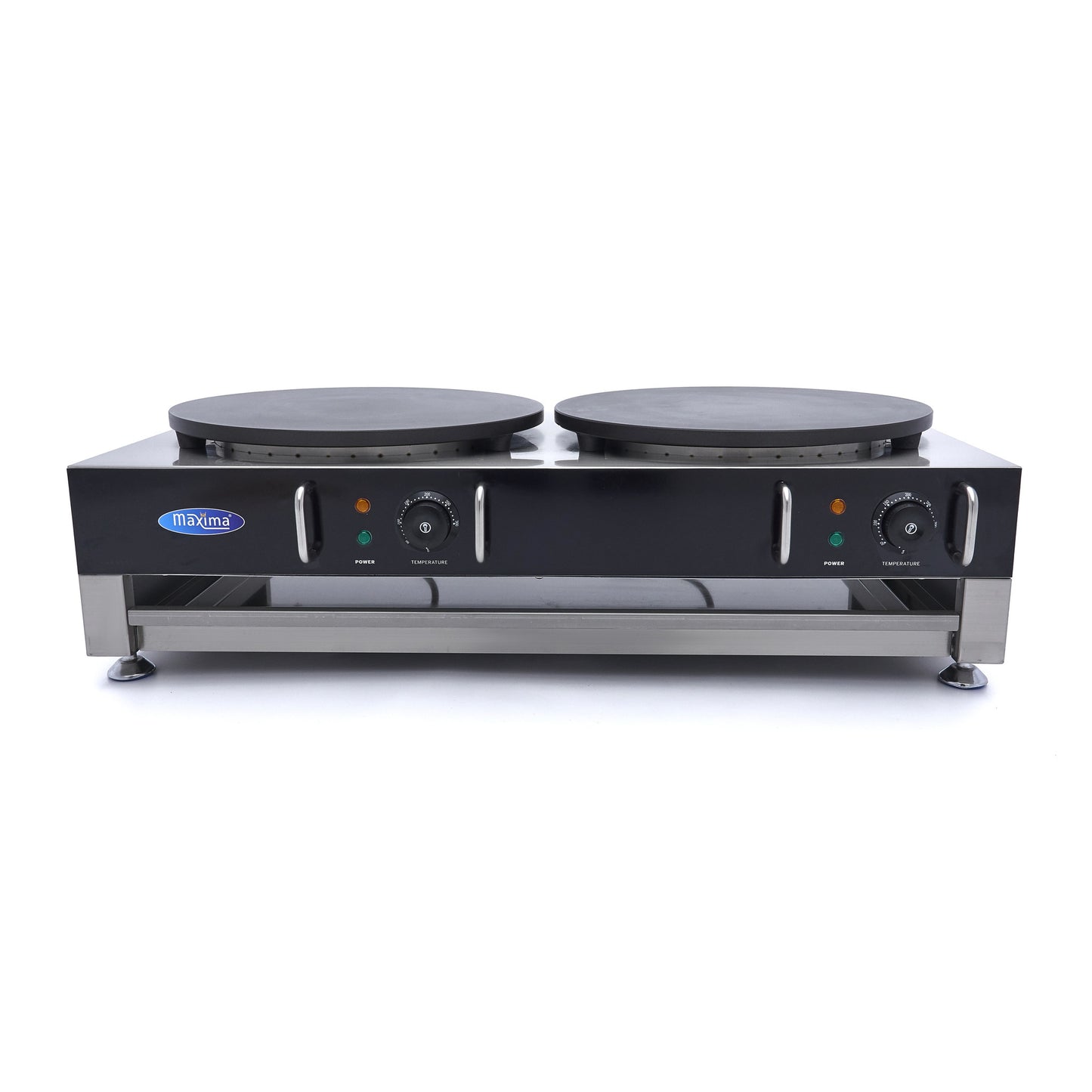 Crepebakplaat - Dubbele Crepes - 2 x 40 cm - incl. Beslagverdeler