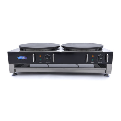 Crepebakplaat - Dubbele Crepes - 2 x 40 cm - incl. Beslagverdeler