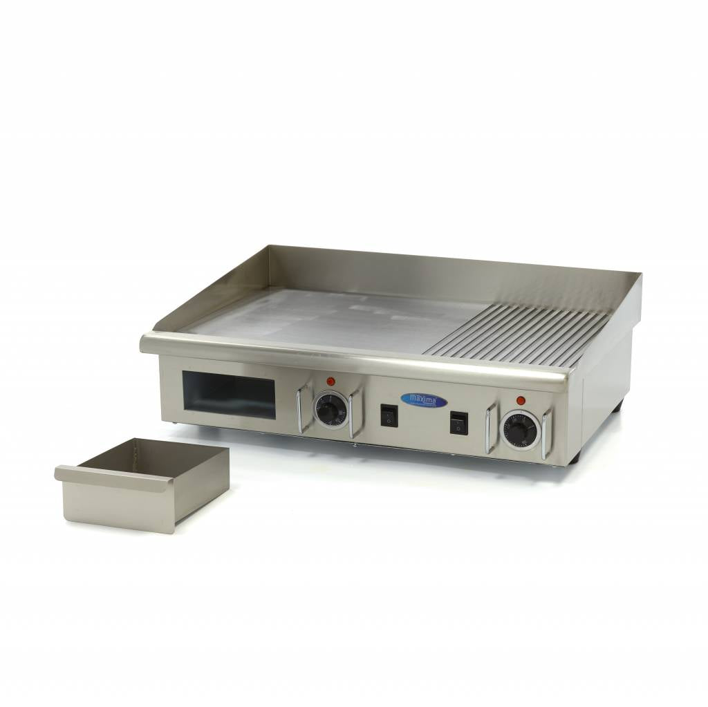 Grillplaat - Half Gegroefd - 73 cm - incl. Opvangbak - 400V