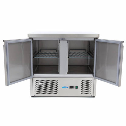 Koelwerkbank - 90 cm - 2 Deuren