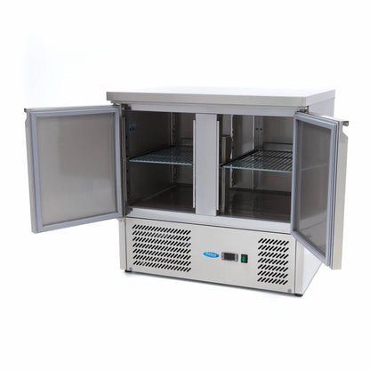 Koelwerkbank - 90 cm - 2 Deuren